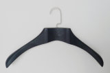Deluxe Black Wood Rubberized Clothes Hangers with Nickel Hook