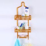 Chrome Plated Aluminum 3 Tiers Corner Storage Rack for Home Use