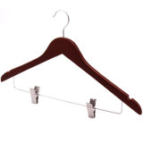 Clips Top Set Coat Hanger for Clothes Mahogany /Brown, Wood Clothes Hanger
