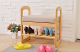 Solid Wooden Footstool Shoe Rack (M-X2082)