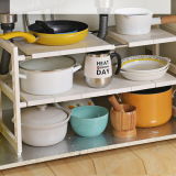 Plastic Kitchen Rack Shelf, Assembly Shelves Under Sink Shoe Storage Shoe Rack Shoe Cabinet Jbs-1802