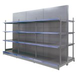 Double Side Metallic Supermarket Product Storage Display Shelves Shopping Floating Shelf