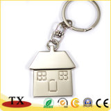 Professional Manufacturer House Shape Key Ring Metal Key Chain