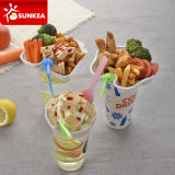 Disposable Snack Drink Cup with Straw