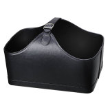 Black Color Shoe Basket Hotel Leather Product