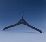 Notched Black Plastic High-Class Rubber Coating Shirt Hanger