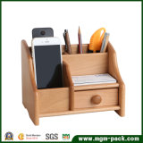 Multi Function Wooden Desk Office Stationery Holder