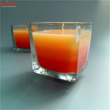 Gradient Three Color Clear Glass Jar Candle Wtih Box