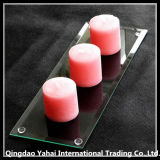 Rectangle Shaped Clear Glass Candle Holder