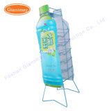 Portable Wholesale Floor Standing Foldable Metal Wire Water Bottle Display Stand for Bottles