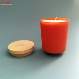 Natural Soybean Wax Glass Jar Scented Candle with Wooden Lid