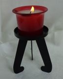 Metal Candle Rack with Glass Candle Holder