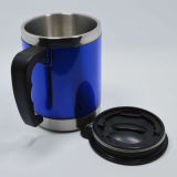 Plastic Coffee Mug Cup with Handle and Lid