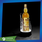 Acrylic Wine Display Bottle Holder with LED Light, Wholesale Acrylic Spirit Display Rack