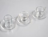 Wholesale Crystal Double Wall Glass Chinese Tea Cups Sets with Handle