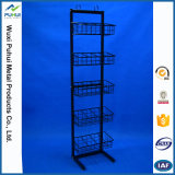 Floor Standing Multi Layers Metal Glass Bottles Display Rack (PHY3030)