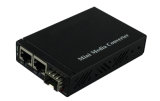 Customized Mini 2 Port 1000m RJ45 Gigabit Optical Fiber Media Converter