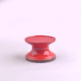 Vintage Red Ceramic Candle Stands