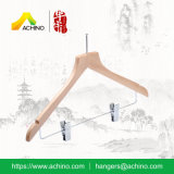 Wooden Women Hotel Suit Hanger with Metal Accessory (AHWWH203)