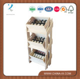 Wooden Wine Display Shelf with 3 Wooden Box