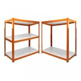 Standing Five-Shelf Unit with a 16-Gauge Steel Rack and Shelves