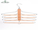 Multifunctional Wood Hanger for Pant/Towel Hanger with Matel Hook