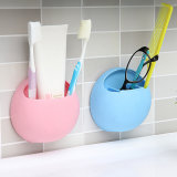 Practical Kitchen Bathroom Wall Suction Toothbrush Holder Cup Organizer