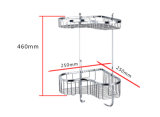 New Bathroom Accessories Stainless Steel Metal Storage Rack (SUS304)