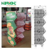Wire Mesh Stacking Wire Basket Display Stand with Advertising Board