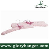 Fashion Pink Satin Padded Hanger for Clothes Shop