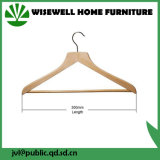 Solid Wood Wide Laundry Cloth Hanger with Pants Bar (WHG-A03)