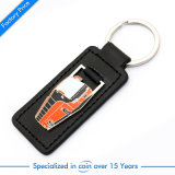 Brown Leather Key Holder with Bus Logo Item Key Chain Keyring Keyholder