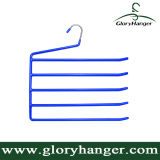 PVC-Coated Trouser/Skirt Hanger with 5 Tier with Non-Slip Pant Bar