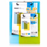 A4 Metal Clip Plastic Clipboard Transparent Color