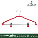 Metal Shirt Clothes Hanger for Woman Garment with PVC Steel Display Clips Suit Hangers (GLM032)