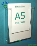 Top Quality Clear A5 Plexiglass Acrylic Leaflet / Brochure Holder