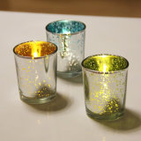 Tea Light Electroplate Glass Candle Holders for Home Decor