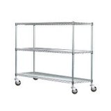 Garage Use Mobile Wire Shelving with 3 Layers