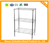 Chrome Commercial 4-6 Tier Shelf Steel Wire Shelving Rack with Wheels