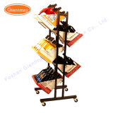 Movable Double Side Exhibition Metal Wire Wine Racks