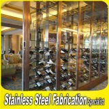 Fashion Design Metal Stainless Steel Wine Display Rack