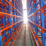 Blue Frame and Orange Beam Durable Industrial Pallet Rack