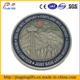 Custom Engraved Metal Souvenir Coin with Enamel Logo