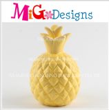 Yellow Ceramic Decoration Pineapple Shaped Money Bank