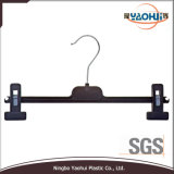 Plastic Pants Hanger with Metal Hook and Removable Bar (4504)