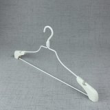 White Metal Clothes Hanger for Underwear with Plastic Shoulder Holster