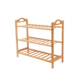 3 Tier Shoes Storage Organizer Stand Natural Bamboo Shoe Rack
