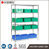 Commercial Warehouse 4 Tiers Heavy Duty Chrome Metal Storage Wire Shelving Rack