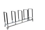 Moveable Tire Storage Display Rack Trolley for Garage Use