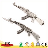 Metal Gun Ak-47 Assault Rifle Keychain Ornaments for Decoration